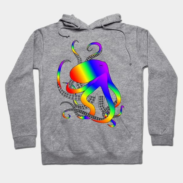 Rainbow Octopus Hoodie by WelshDesigns